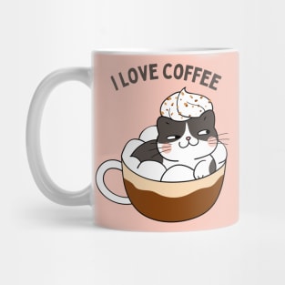 I love Coffee First Sleepy cat I need coffee addict This Girl Runs On Caffeine And Sarcasm Mug